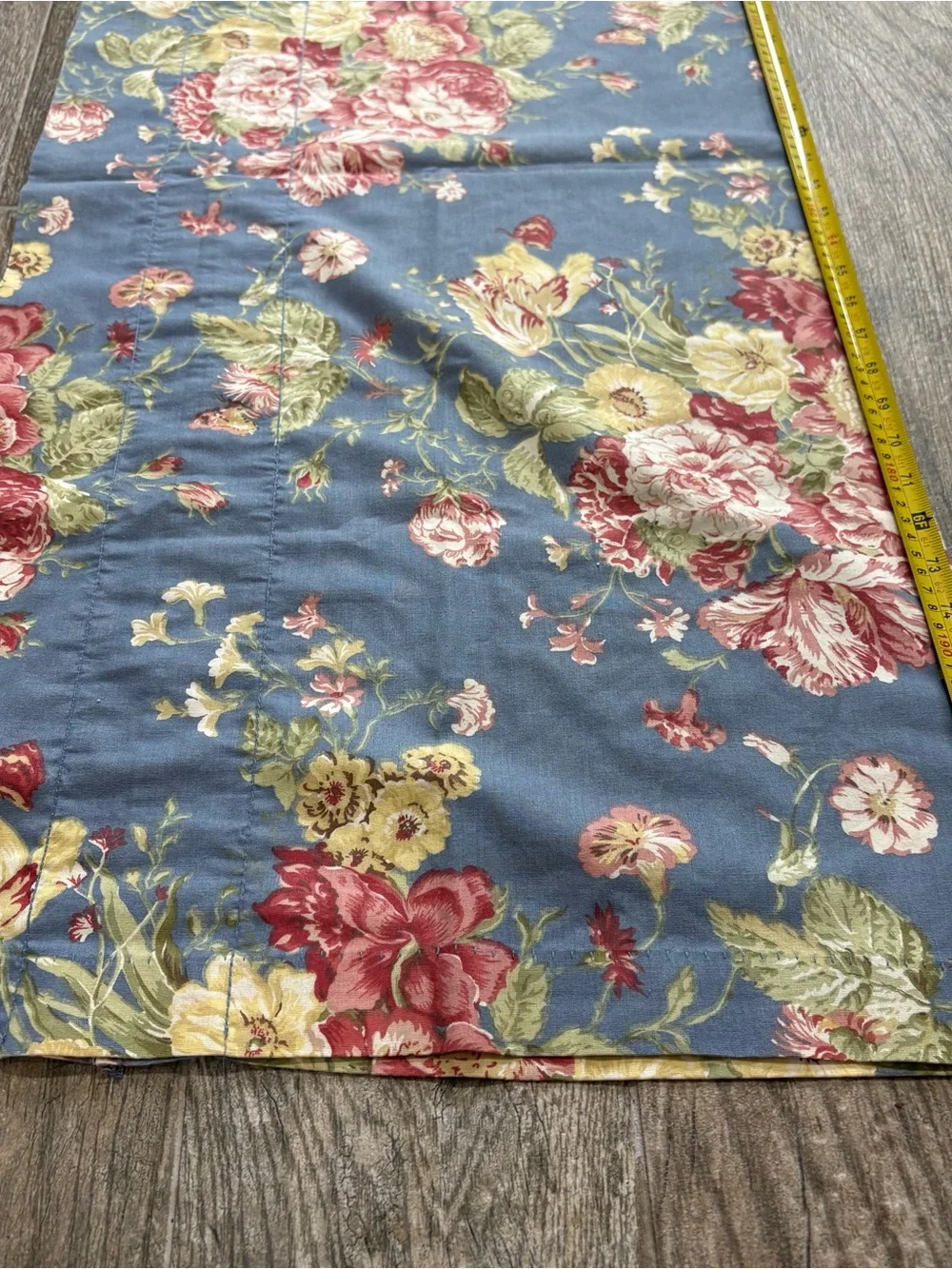Waverly Garden Room Blue Floral Window Valance 84x 15” Valance Cottagecore